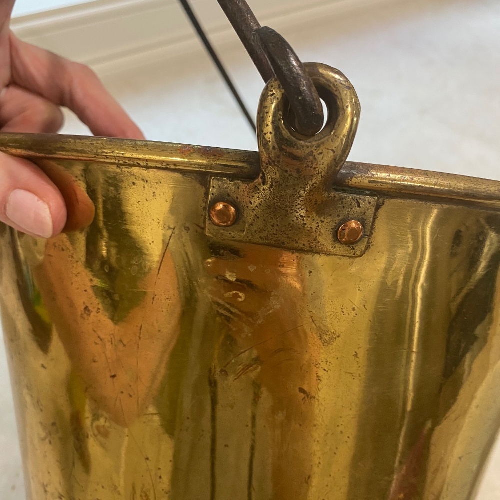 Antique (circa early 1900's) Brass Kettle (Made in France)